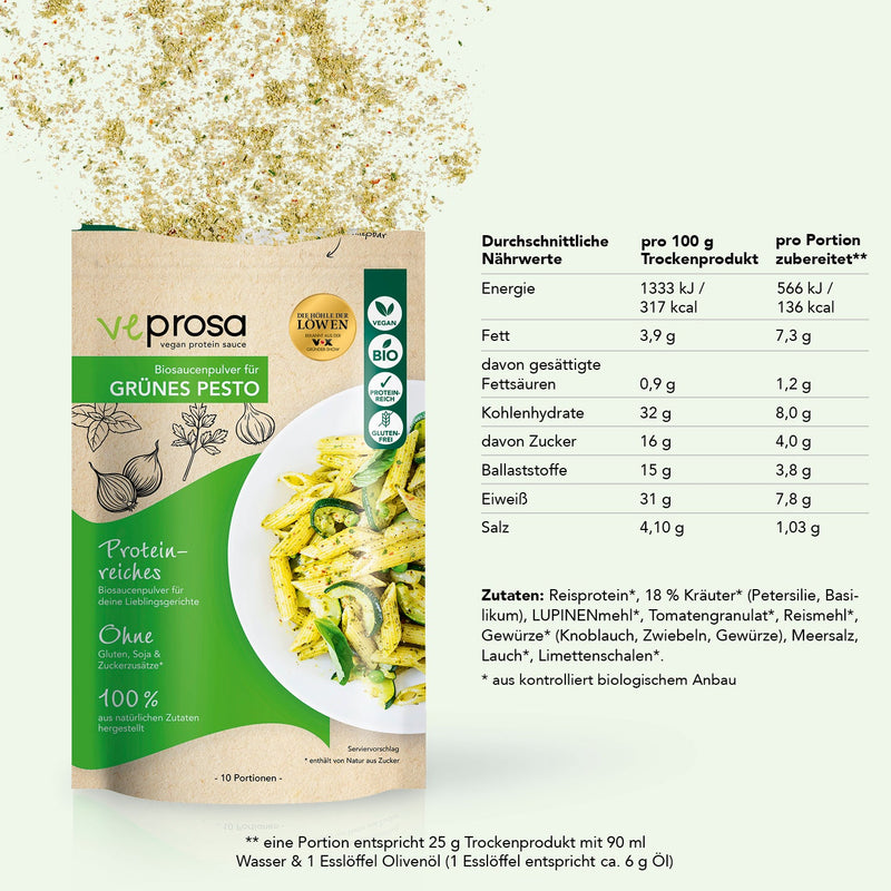 BIO Saucenpulver für grünes Pesto (250 g)
