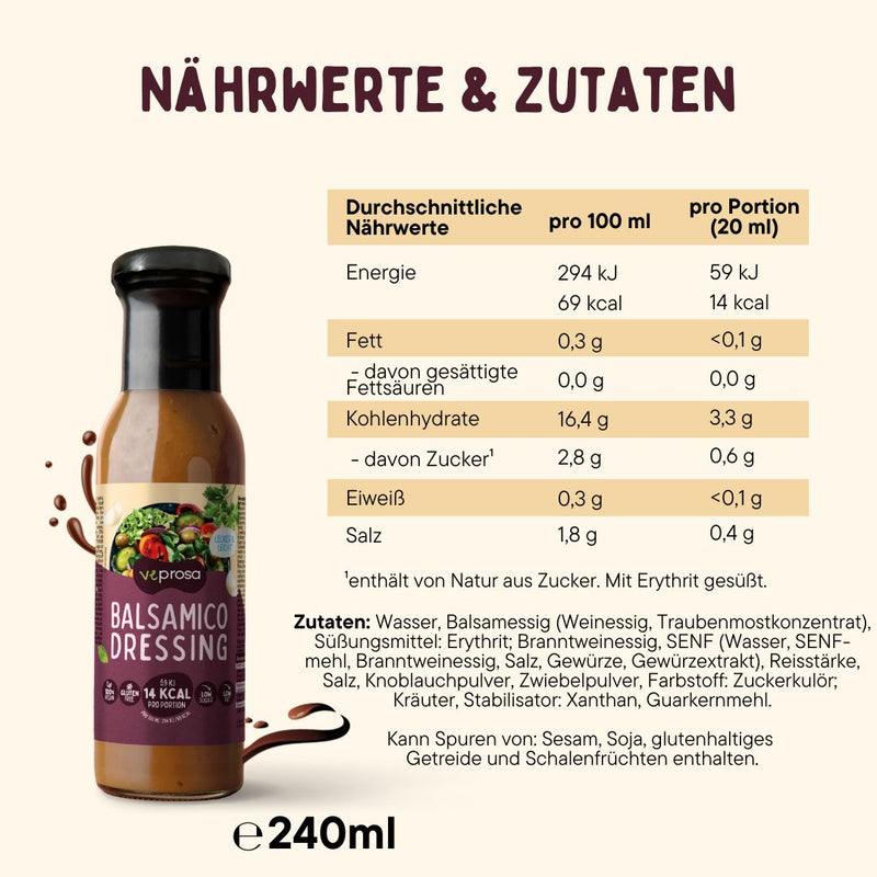 Balsamico Dressing LOW, 3x 240ml